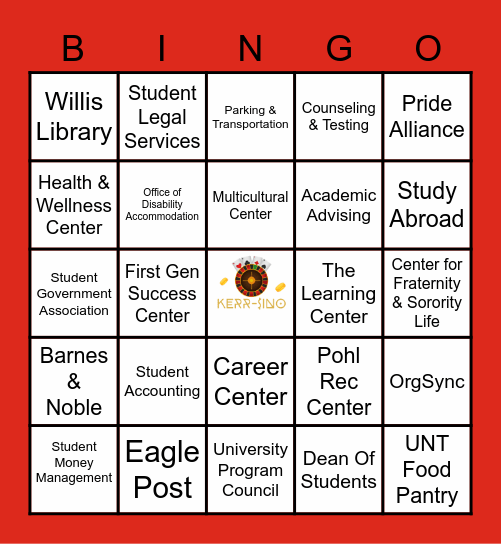 UNT RESOURCES Bingo Card