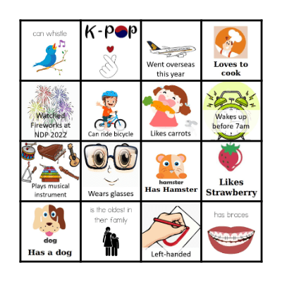 BINGO! Find someone who... Bingo Card