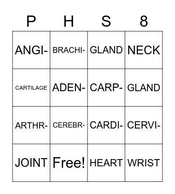 WARM UP BINGO 8/29-9/2 Bingo Card