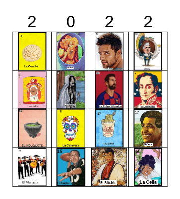 Unidos Loteria Bingo Card