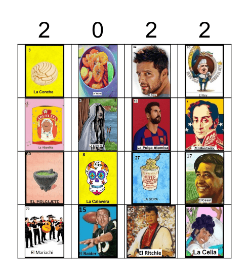 Unidos Loteria Bingo Card