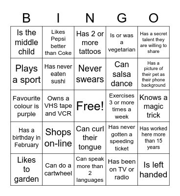 Day Treatment 2022/2023 Bingo Card