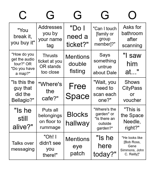 { Scanning } Bingo Card