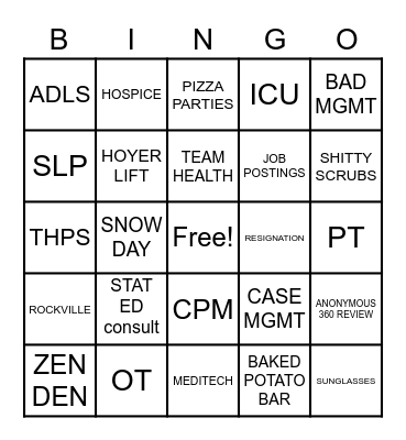 ECHN BINGO Card