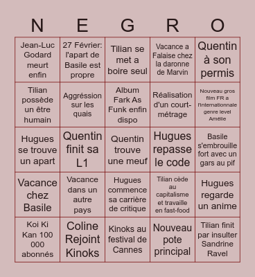 2022-2023: What Happens? Bingo Card