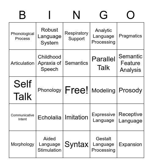 A&C Bingo Card