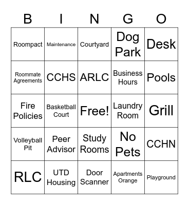 Welcome Back Bingo Card