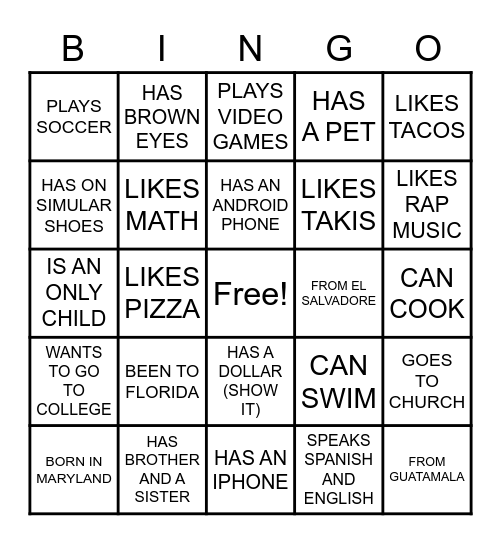 AVID BINGO Card