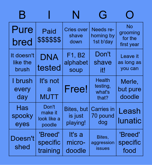 Why are Doodle People Like This? Bingo Card