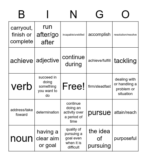 Barrington Irving Concpet Vocabulary Bingo Card