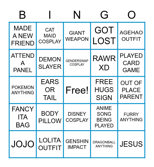 SAN JAPAN BINGO 2022 Bingo Card