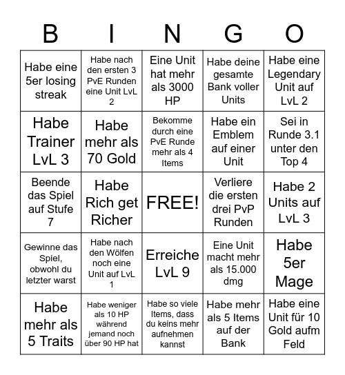 TFT 7.5 German 2 Bingo Card