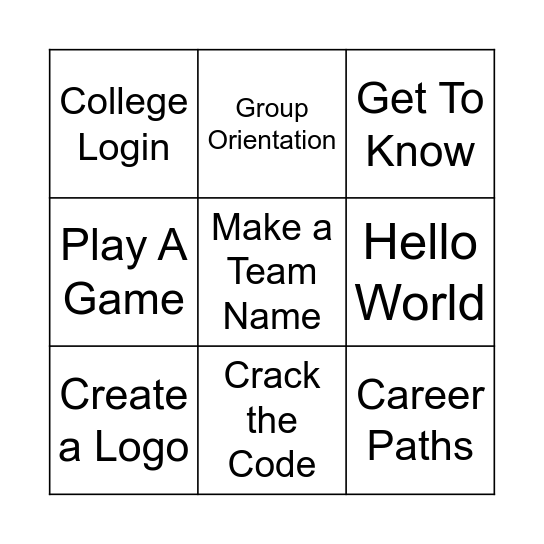 Computing Bingo Card