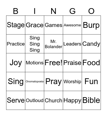 OUTLOUD ROCKS !!! Bingo Card