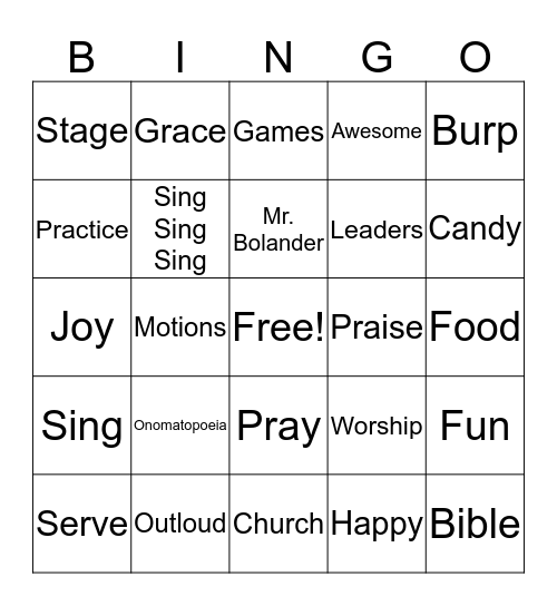 OUTLOUD ROCKS !!! Bingo Card