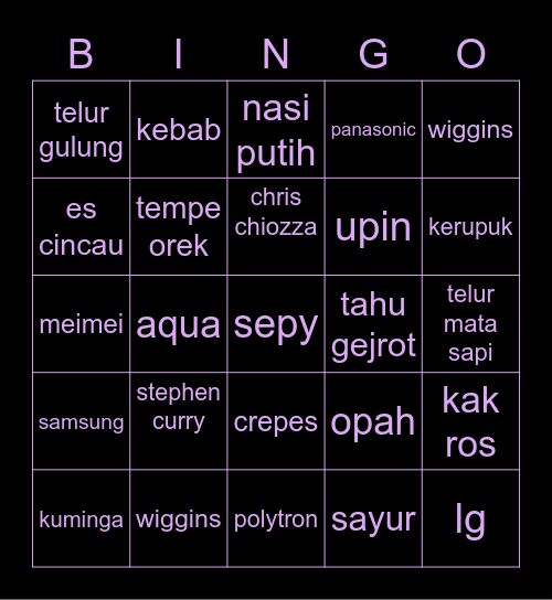 Doyeon’s Bingo Card