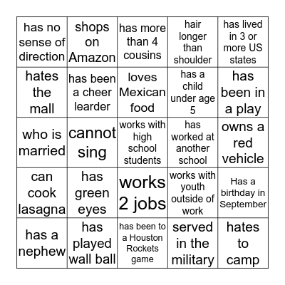 Bingo Card