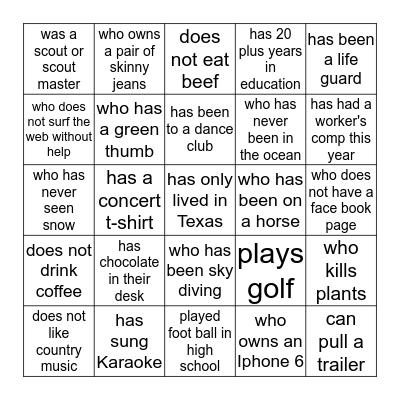 Bingo Card