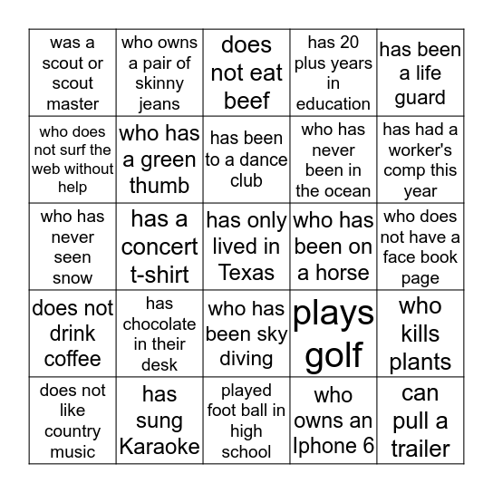 Bingo Card