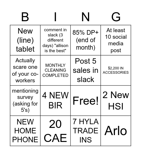 SUMMER Bingo Card