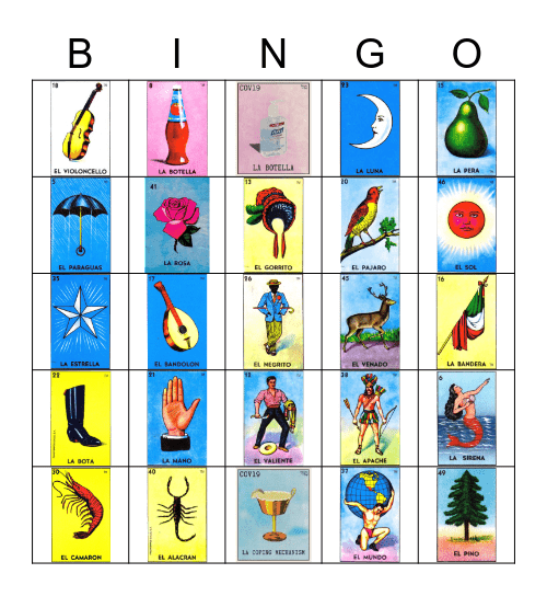 Loteria Palafox Bingo Card
