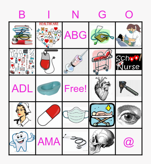 Medical Bingo Card