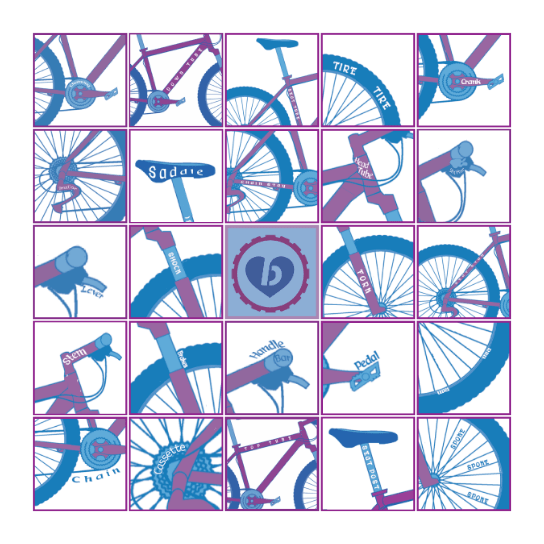 Bike Part Bingo Card