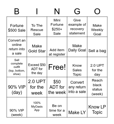 September Bingo Card