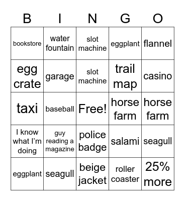Ace Ventura Pet Detective Scenes Bingo Card