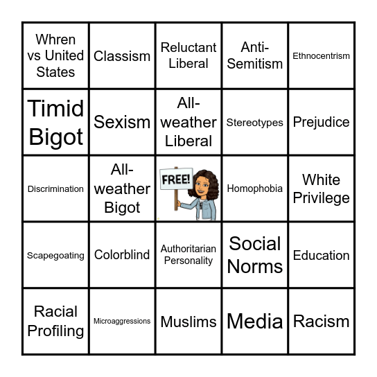 Ethnic Studies Unit 2 Review Bingo Card