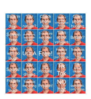 Mr. Lewis Bingo! Bingo Card