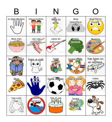 Encontrar a alguien que... Bingo Card