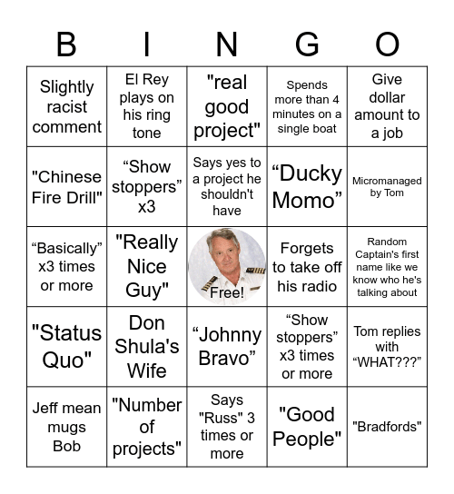 Bob-ingo Bingo Card