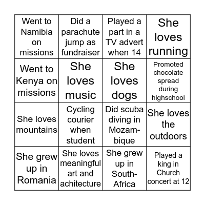 Get to know your leaders : ) Bingo Card