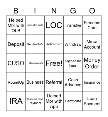 Saturday BINGO Card