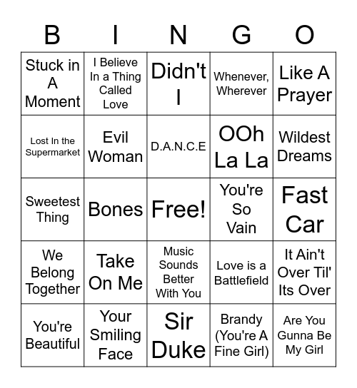 Wood-Mill Wedding Bingo Card