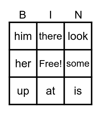 Sight Words #3 Bingo Card