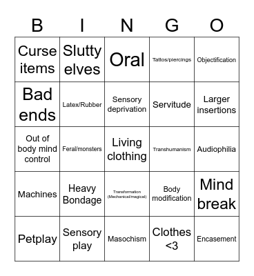 Test Bingo Card