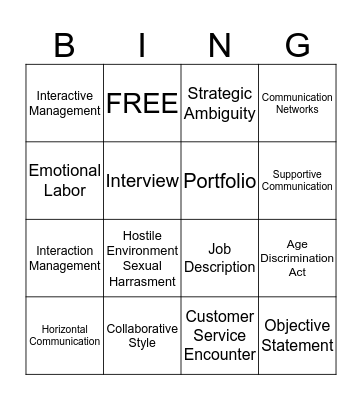 Bingo Card