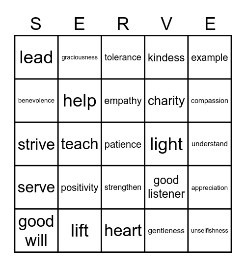 Walk With HIM Bingo Card