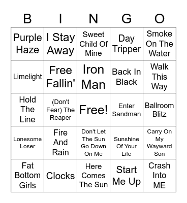 GIVE ME THE INTROS Bingo Card