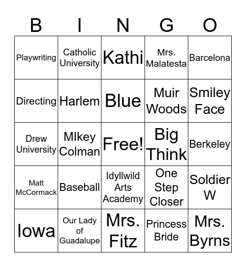 K A N D O Bingo Card