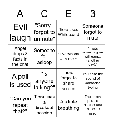 ACE3 Virtual Bingo Card