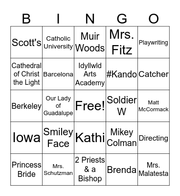 K A N D O Bingo Card