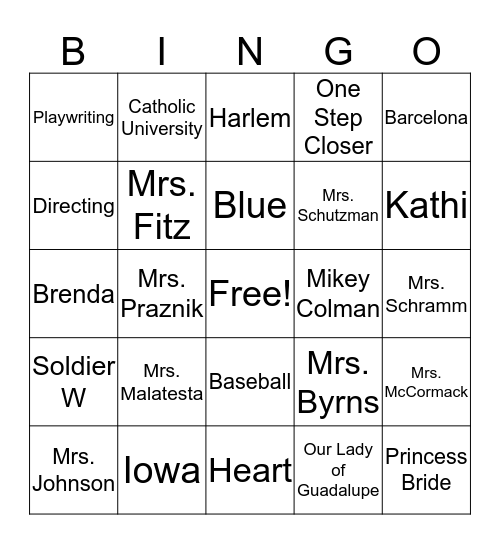 K A N D O Bingo Card