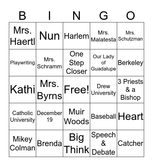 K A N D O  Bingo Card