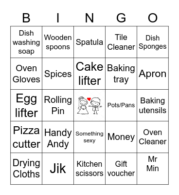LEANDRI'S BRIDAL SHOWER Bingo Card