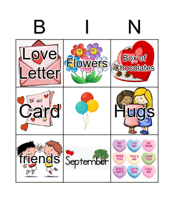 Valentine's Day Bingo Card