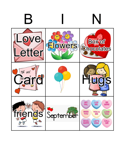 Valentine's Day Bingo Card