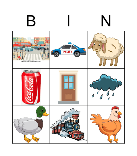 What's that sound? Bingo Card